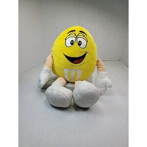 M&M's Yellow Character Plush Toy Candy & Nuts Advertising Collectible 15"